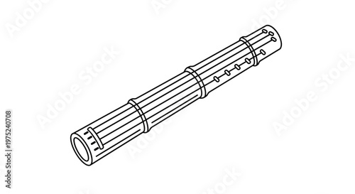 Bamboo Shakuhachi Flute Musical Instrument - Traditional Japanese Wind Instrument