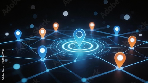 Digital network with location pins