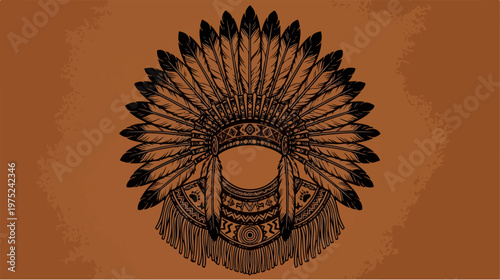 Native American Feathered Headdress.