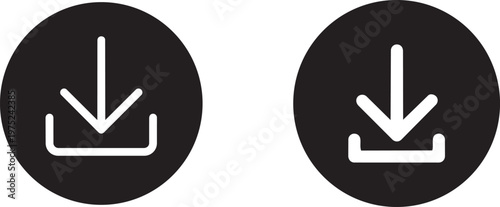 Download Symbol: Minimalist download symbols, conveying modern simplicity and effortless accessibility for file transfers, representing digital connectivity.