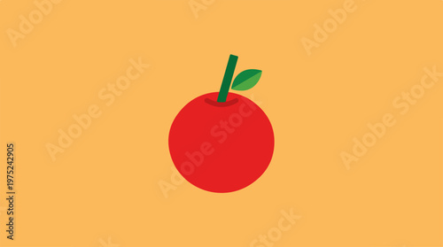 Red Apple Fruit Illustration.