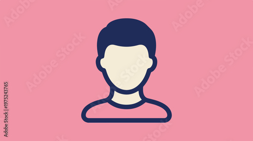 Simple Line Drawing of Person.