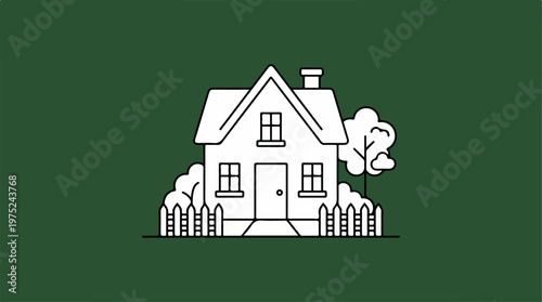 Simple White House Illustration.