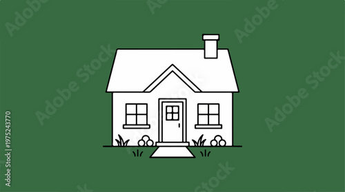 Simple White House Illustration.