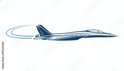 Modern Fighter Jet Flying Fast, Leaving Smoke Trails, Military Aircraft, Aerodynamic Design