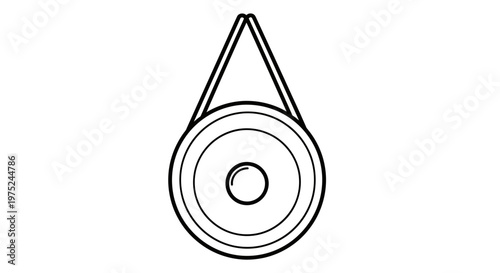 Minimalist Gong Icon