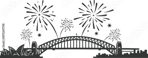 Spectacular kings birthday australia fireworks display over sydney harbour bridge a celebration of royalty