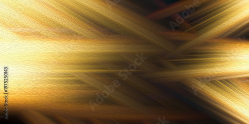 Golden abstract light streaks background creates a luxurious and dynamic atmosphere, featuring glowing golden lines that symbolize energy, innovation, and sophistication, ideal for technology, busines