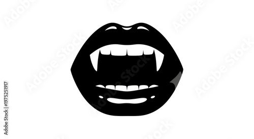 Foto Vampire Mouth with Fangs