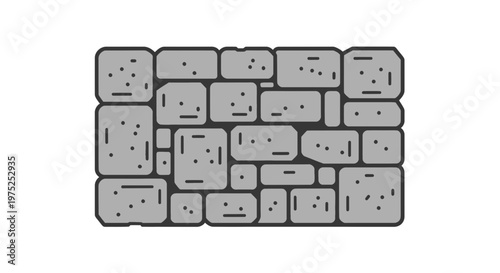 Rough Stone Wall Texture Background - Gray Textured Brickwork