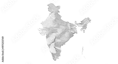 Map of india with detailed borders and geographic features