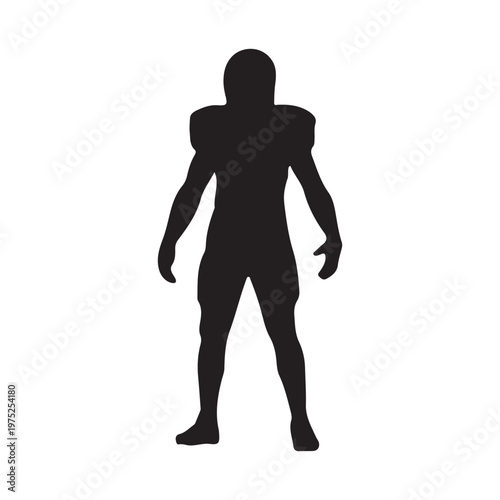 silhouette of American football player