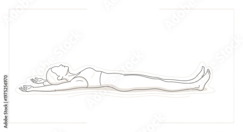 Woman Resting in Savasana, Corpse Pose, Yoga Meditation, Relaxation, Peaceful Sleep