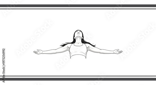 Woman with arms outstretched, head tilted back, embracing freedom and joy