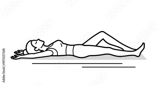 Woman lying down, resting, relaxed, peaceful, calm, serene, meditation, yoga, wellness, health, body care, self-care, stress relief