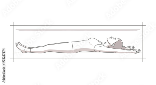 Woman Lying Down, Relaxed, Peaceful, Calm, Yoga Pose, Meditation, Stillness, White Background