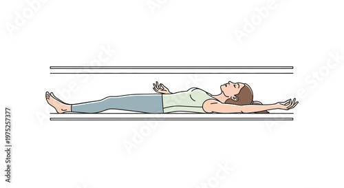 Woman lying on back in MRI scanner, undergoing medical imaging scan