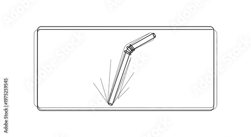 Plastic Straw Bending and Breaking Under Pressure