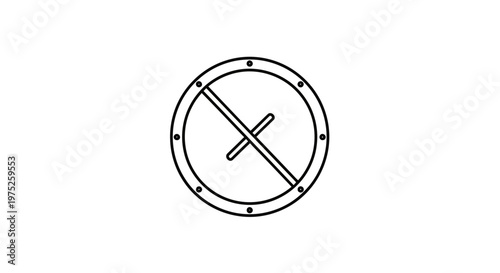 Prohibited Sign, No Entry, Forbidden Symbol, Circle with Diagonal Line, Vector Icon