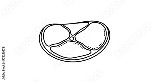 Raw Steak Cut Icon Outline Vector Illustration