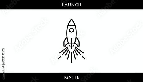Rocket Launching, Ignite and Launch Concept, Startup Business Growth