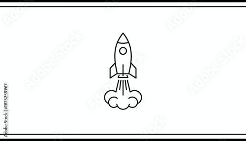 Rocket Launching, Space Exploration, Startup Business Launch, Innovation Concept