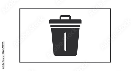 Simple Trash Can Icon Vector Graphic - Delete Symbol