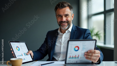 businessman working on laptop