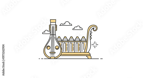 Traditional Indonesian Gamelan Music Instruments: Siter and Gender