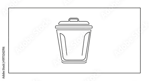 Trash Can Icon, Delete Symbol, Recycle Bin Outline Graphic