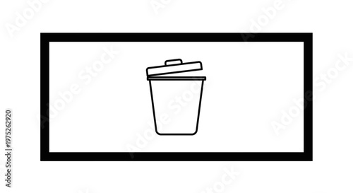 Trash Can Icon, Delete Symbol, Recycle Bin, Garbage Container, Waste Management