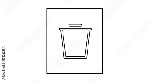 Trash Can Icon, Delete Symbol, Recycle Bin Outline, Waste Bin Vector Graphic