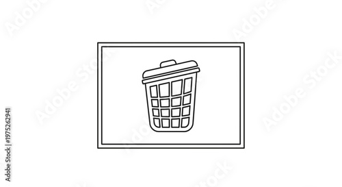 Trash Can Icon on Screen: Delete, Remove, Recycle, Clean Up, Data Loss, Error Concept