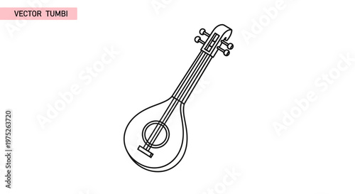 Vector Illustration of a Traditional Tumbadora Musical Instrument