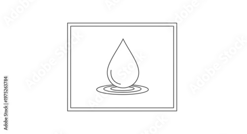 Water Drop Falling into Rippling Water Surface, Clean Liquid Splash, Purity Concept