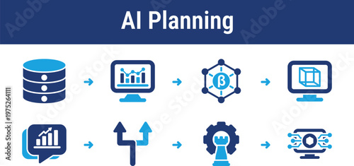 Workflow for simulating scenarios and making strategic decisions using AI insights. Suitable for business planning, logistics, and analytics platforms