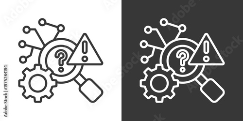Root Cause Icon Set Vector Collection Isolated In Black And White
