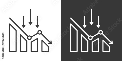 Degradation Icon Set Vector Collection Isolated In Black And White