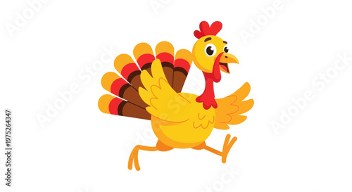 Cartoon Turkey Running