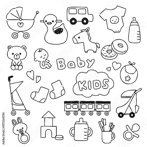 ベビー用品のイラスト