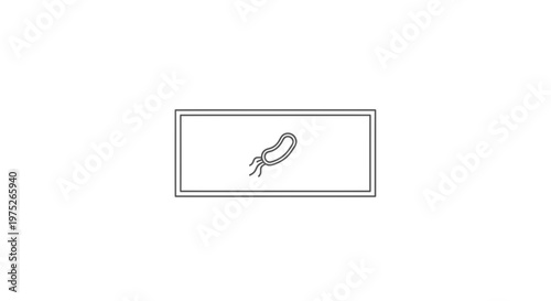 Helicobacter Pylori Bacteria Microbe Icon Outline Vector Illustration