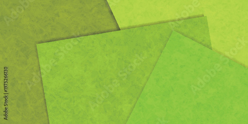 Layered Abstract Geometric Background in Vibrant Green Shades