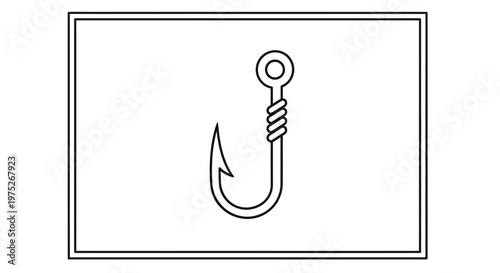 Fishing Hook Icon Vector Graphic Illustration