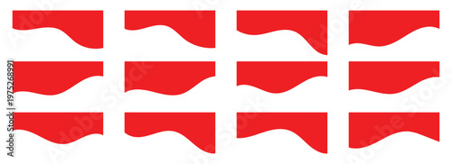 Abstract header border shapes for website banners and page dividers in red colors. Divider icons set use for banners, dividers, headers, backgrounds, decorative elements, website and more. Eps10