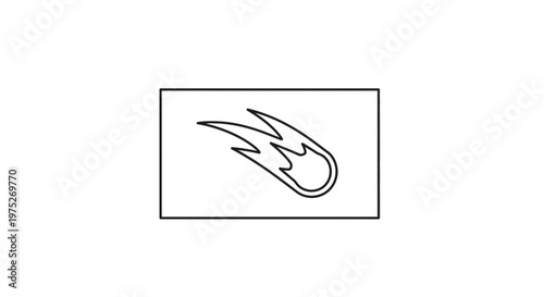 Comet Icon, Meteoroid Trail, Space Object, Celestial Body, Cosmic Event