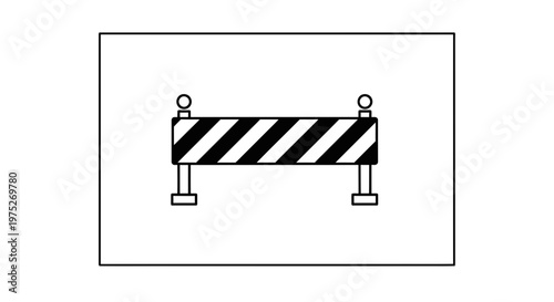 Construction Barrier with Warning Lights, Road Block, Safety Equipment