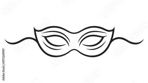Venetian Mask Isolated on White Background
