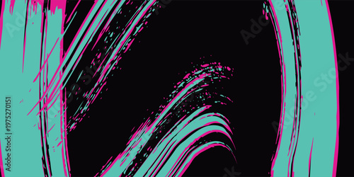 Car sticker wrap banner abstract sporty lines pink blue greenish grunge color combination brush storm thunder pattern racing motorsport, Modern.