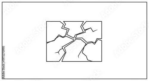 Cracked Surface Texture - Abstract Background of Fractured Lines