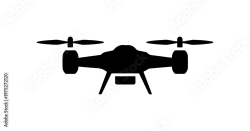 Minimalist Quadcopter Drone Vector Illustration